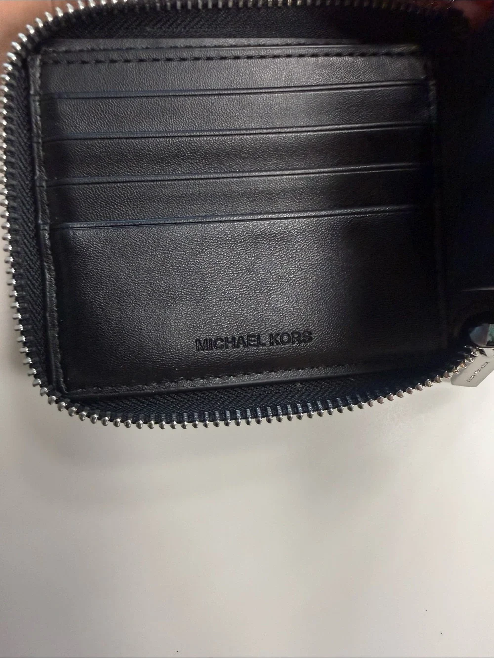 Michael Kors Black Zip Card Holder Wallet